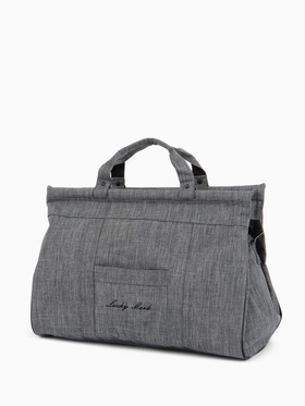 Сумка дорожная на молнии, наружный карман, длинный ремень, цвет серый