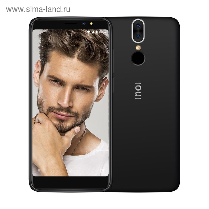 Смартфон INOI 6, 5,5", 1280x640, 8Gb, 1Gb RAM, 13+8Mp, 4750мАч, черный - Фото 1