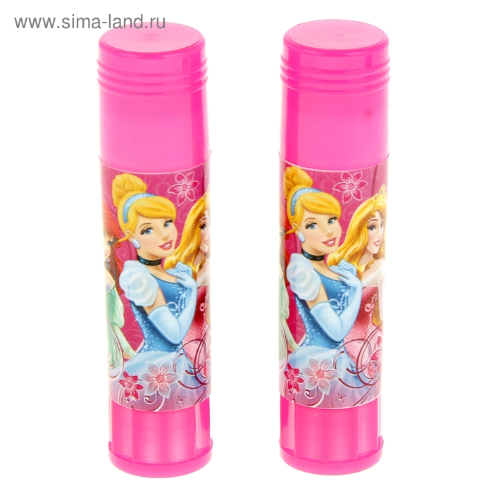 Клей-карандаш с дизайном 9 г Disney Принцесса 2 штуки. PRBB-US1-9G-H - Фото 1