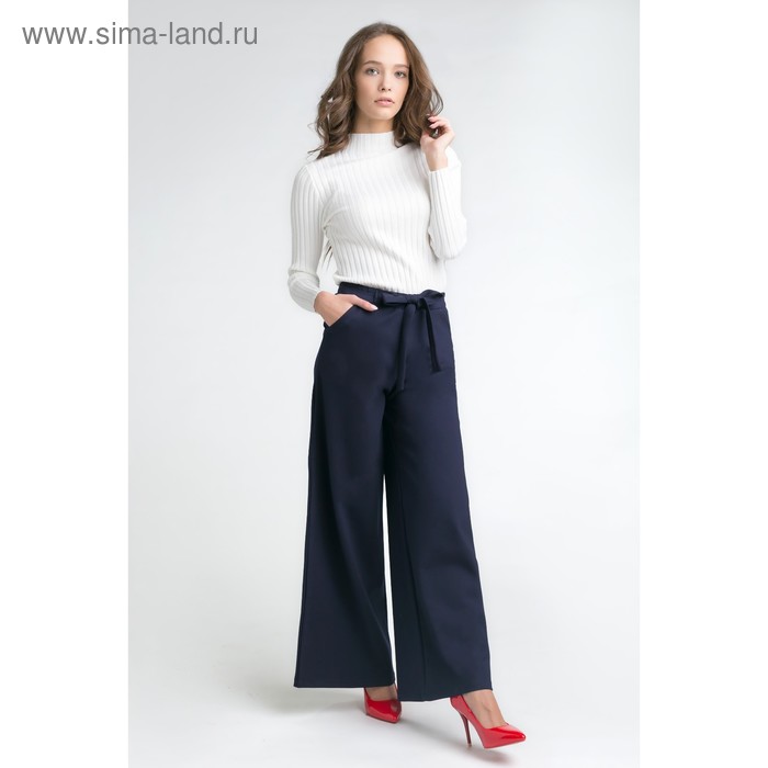 Кюлоты женские, цвет синий, размер 52 - Фото 1