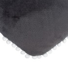Подушка Этель «Сердце», с бомбошками, велсофт, п/э 100 %, тёмно-серая - Фото 3