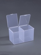 Контейнер для хранения мелочей, 2 секции, 6.7×12.5×7.5 см, МИКС - Фото 2