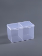 Контейнер для хранения мелочей, 2 секции, 6.7×12.5×7.5 см, МИКС - Фото 4