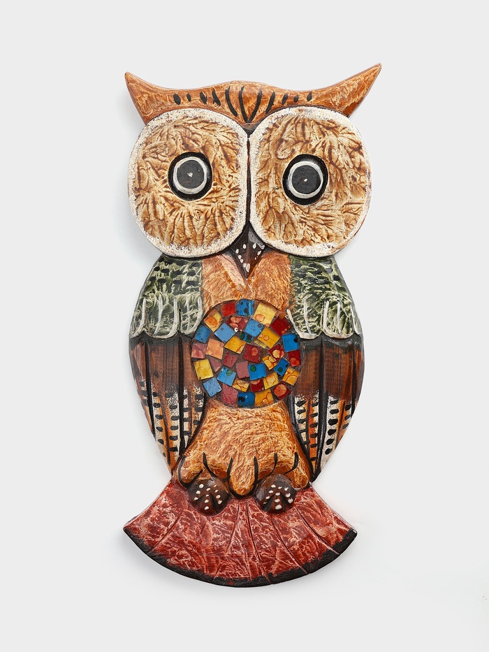 Настенное панно «Сова - радуга», 33×16×2 см