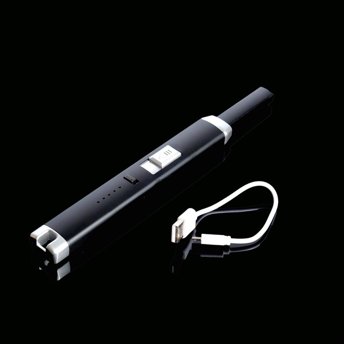 Зажигалка электронная, кухонная, 23 х 2.5 х 1.5 см, USB, черная - фото 1906963302