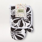 Кухонный набор (2 предмета) Доляна «Тренд», прихватка 17×17 см, рукавица 26×16 см, 100% п/э - фото 119406041