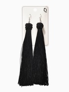 Серьги «Кисти» романс, цвет чёрный в серебре, длина кисти 16 см - Фото 3