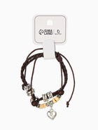 Браслет кожа «Переплетение» с подвеской, сердце, коричневый, d=8 см - Фото 6