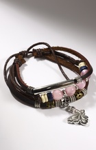 Браслет кожа «Настроение» кошачий глаз, бабочка, коричневый, d=8 см - Фото 9