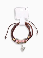 Браслет кожа "Настроение" кошачий глаз, бабочка, цвет коричневый, d=8 см - фото 809295866