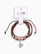 Браслет кожа "Настроение" кошачий глаз, бабочка, цвет коричневый, d=8 см - фото 809295867