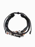 Браслет кожаный «Сова и листок», d=6 см, чёрный - Фото 3