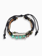 Браслет кожаный «Сова и ряд бусин», d=9 см, чёрный - Фото 3