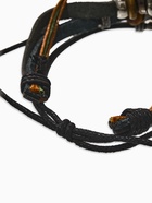 Браслет кожаный «Сова и ряд бусин», d=9 см, чёрный - Фото 6