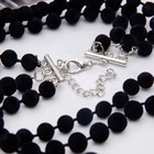 Бусы 3 яруса «Бархат», цвет чёрный, 70 см - Фото 2