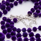 Бусы 3 яруса «Бархат», цвет фиолетовый, 70 см - Фото 2