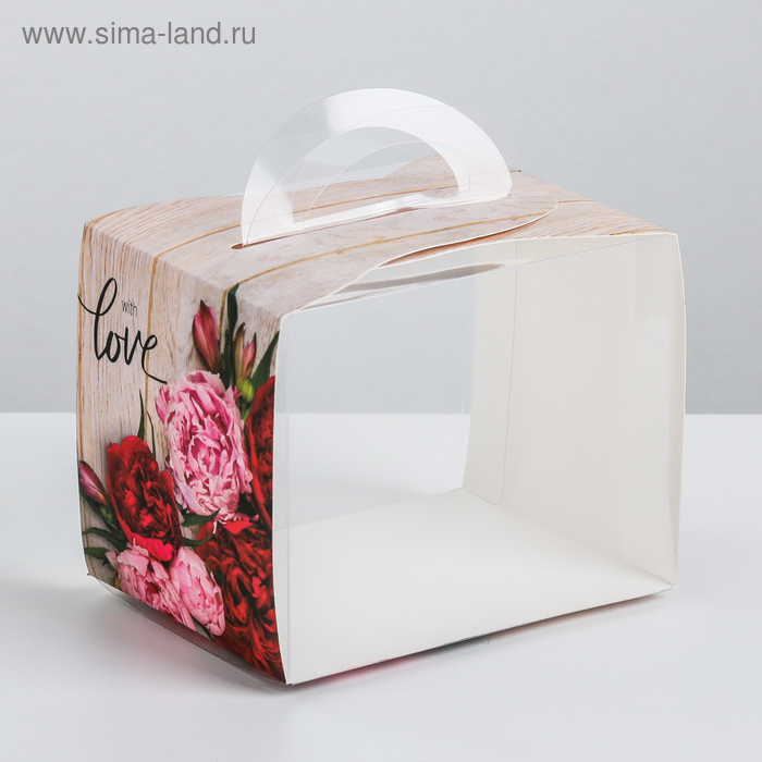 Коробка под десерт love, 12 × 10 × 9 см - Фото 1