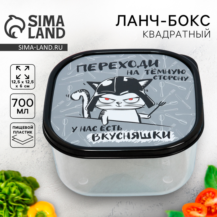 Ланч - бокс квадратный «Переходи на темную сторону», 700 мл - Фото 1