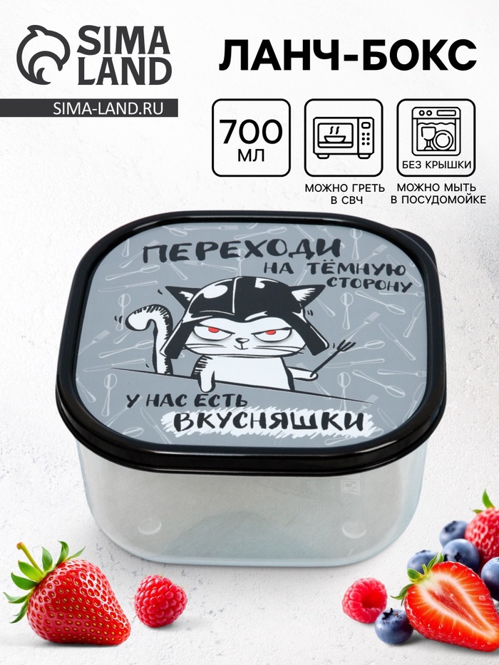Ланч - бокс квадратный «Переходи на темную сторону», 700 мл - Фото 1