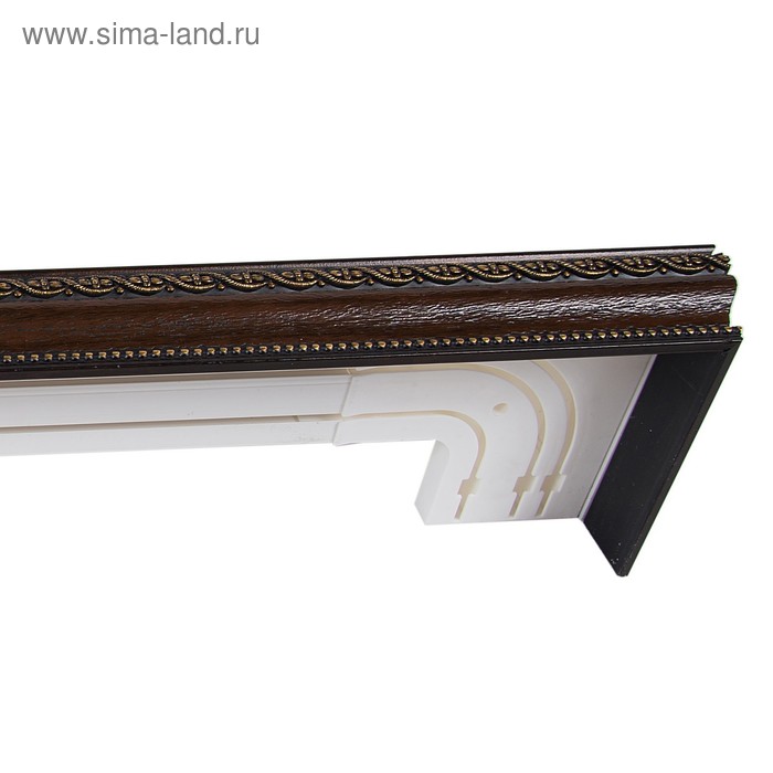 Карниз трёхрядный, 400 см, цвет орех