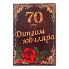 Диплом Юбиляра 70 лет, 150х215 мм - Фото 1