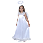 Карнавальный костюм «Белый ангел», нимб, платье, крылья, р-р 32, рост 122-128 см - фото 320421547