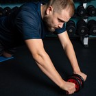 Ролик для пресса ONLYTOP, 2 колеса, с ковриком, цвета МИКС - Фото 5