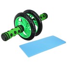 Ролик для пресса ONLYTOP, 2 колеса, с ковриком, цвета МИКС - Фото 9