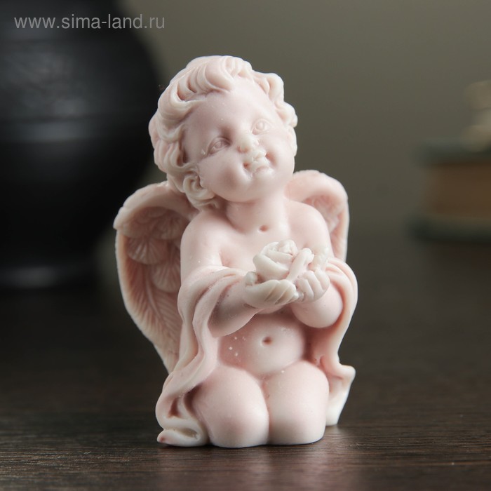 Сувенир "Ангел с розами сидящий" 6,2см - Фото 1