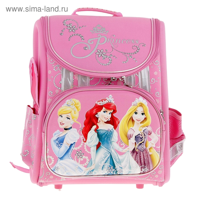 Ранец стандарт раскладной Disney Принцесса 35*31*14 EVA-спинкой, для девочки - Фото 1