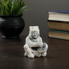 Сувенир "Шаман в шкуре медведя с бубном" 8,5см - Фото 4