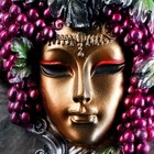 Венецианская маска "Виноград" золото, 30см - фото 9037128