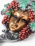 Венецианская маска «Виноград», панно, настенный декор, золото, 30 см  (артикул 4036059)  большой выбор товаров оптом и в розницу по низким ценам с доставкой