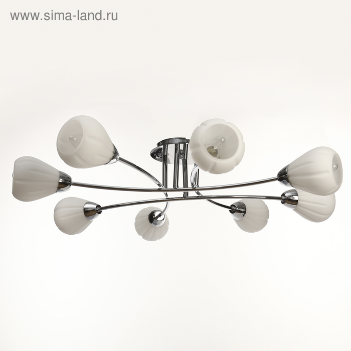 Люстра «Веллингтон», 8×60 Вт, E14, хром, 70×70×22 см