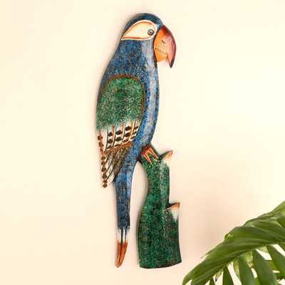 Настенное панно «Попугай на ветке», 50×18×2 см