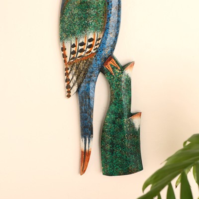 Настенное панно «Попугай на ветке», 50×18×2 см