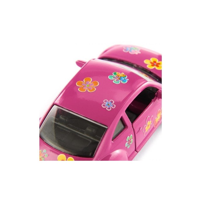 Коллекционная модель автомобиля Volkswagen Beetle, розовая, масштаб 1:64 - фото 1908421456