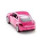Коллекционная модель автомобиля Volkswagen Beetle, розовая, масштаб 1:64 - Фото 3
