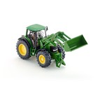 Игрушечная модель трактора с ковшом John Deere, зелёный, масштаб 1:32 - фото 51581017