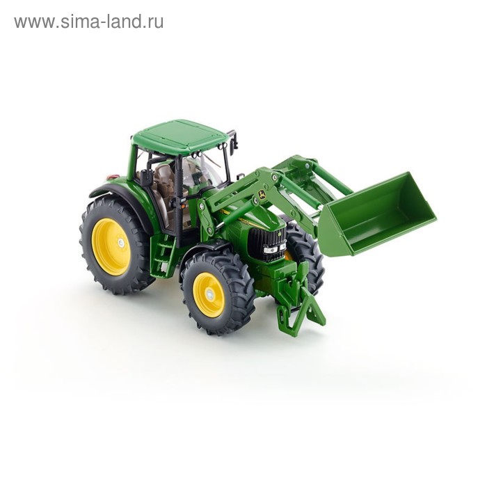 Игрушечная модель трактора с ковшом John Deere, зелёный, масштаб 1:32