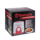 Фритюрница Sakura SA-7654R, 950 Вт, 750 мл, антипригарное покрытие, фильтр, бело-красная - Фото 9