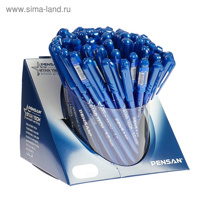 Ручка шариковая Pensan STAR TECH 1.0 мм, стержень синий - Фото 1