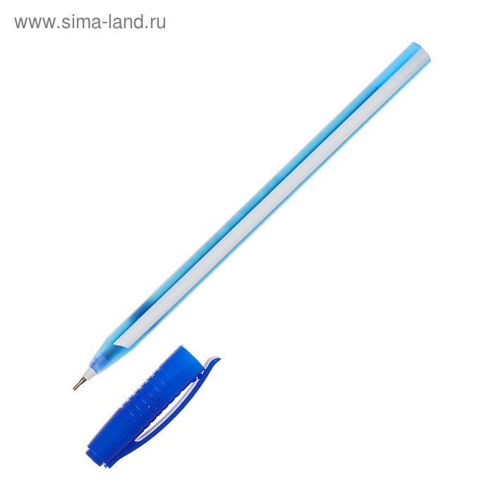 Ручка шариковая 0.7 мм, стержень синий, «Полоски», CASSA - Фото 1