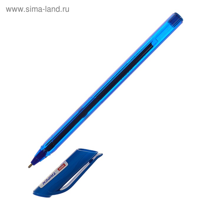 Ручка шариковая 1.0 мм, стержень синий, корпус треугольный, CASSA - Фото 1