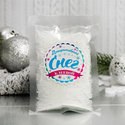 Снег искусственный клеевой для декора «Лед со снегом» 60 г