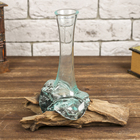 Вазон стекло на дереве "Звезда" 25х15х15 см - фото 805279836