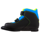 Ботинки лыжные TREK Laser, NN75, искусственная кожа, искусственная кожа, цвет чёрный/синий, лого лайм-неон/белый, размер 32 - Фото 3