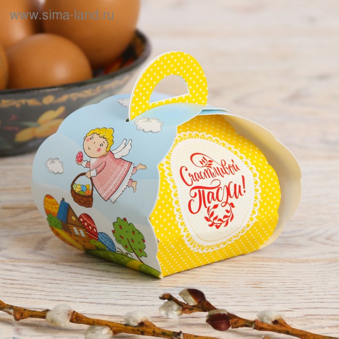 Коробочка подарочная для яйца «Счастливой Пасхи!», 25 × 30 см - Фото 1