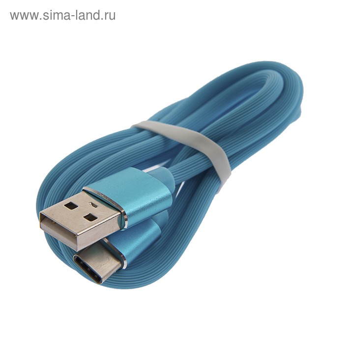 Кабель Jet.A, Type-C - USB, QC 3.0, 2 А, 1 м, синий - Фото 1