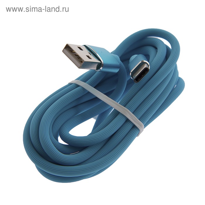 Кабель Jet.A, Type-C - USB, QC 3.0, 2 А, 2 м, синий - Фото 1